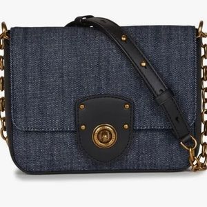 LAUREN Ralph Lauren Millbrook Denim Crossbody Bag purse Crossbody NEW